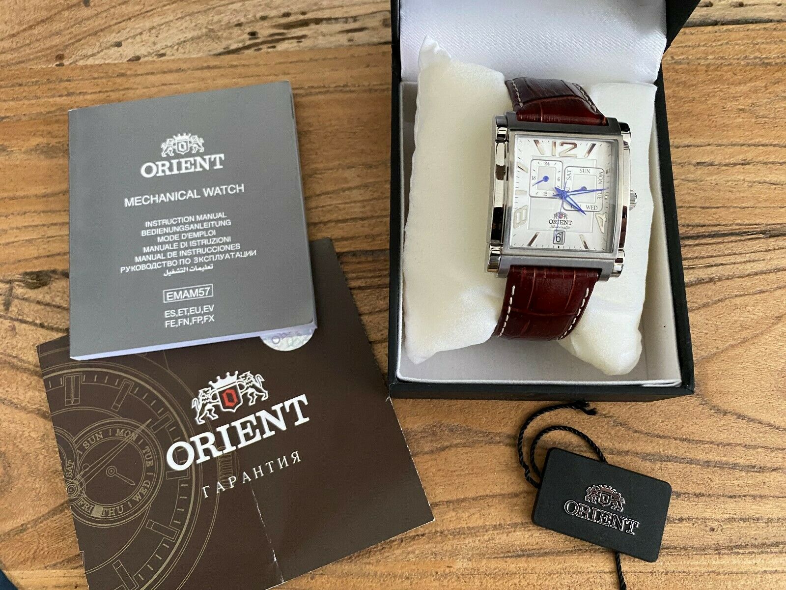 orient rectangular watch