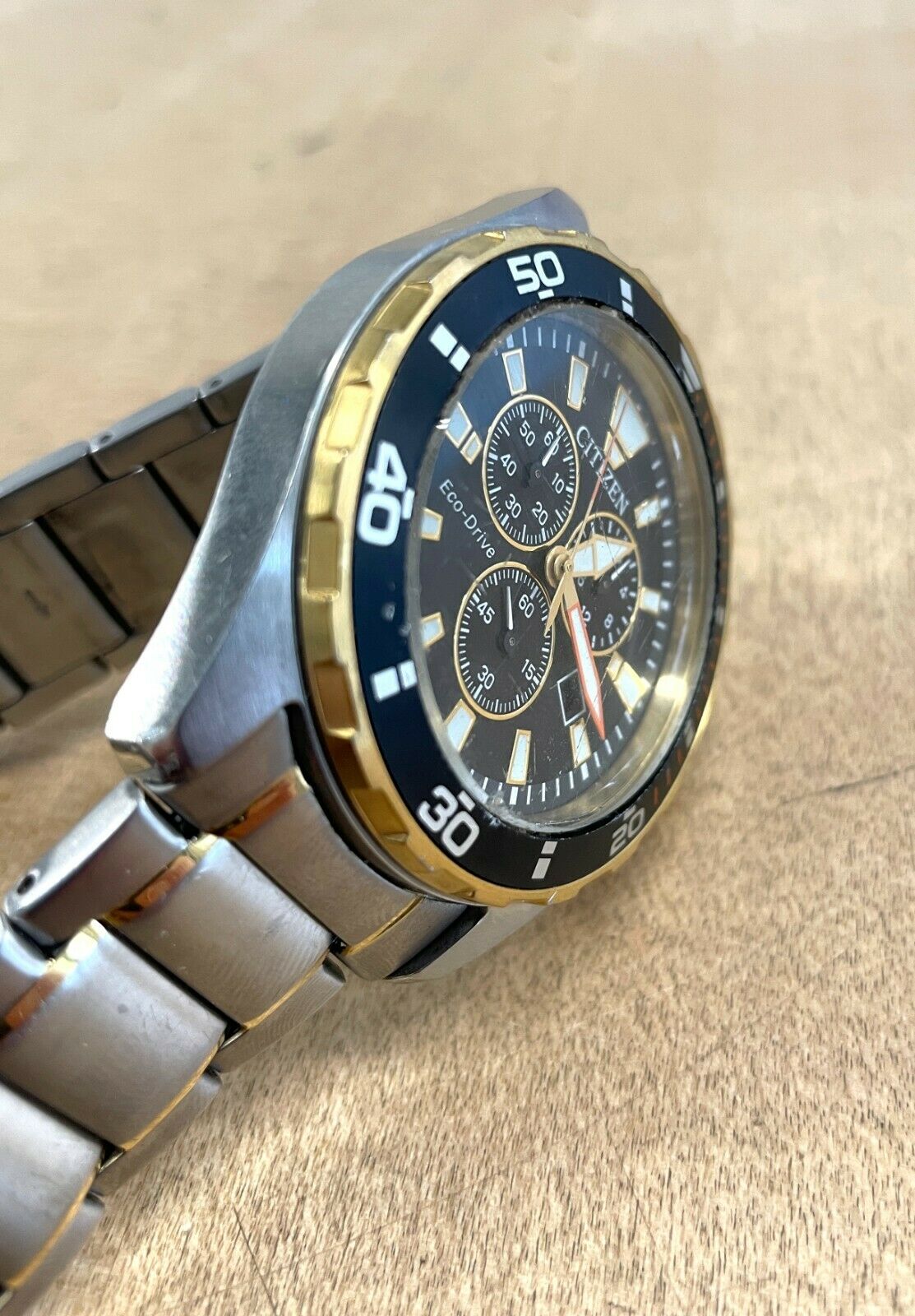 稼働品／CITIZEN Eco-Drive chronograph H500 Citizen Eco Drive H500 Men's Titanium Chronograph Watch