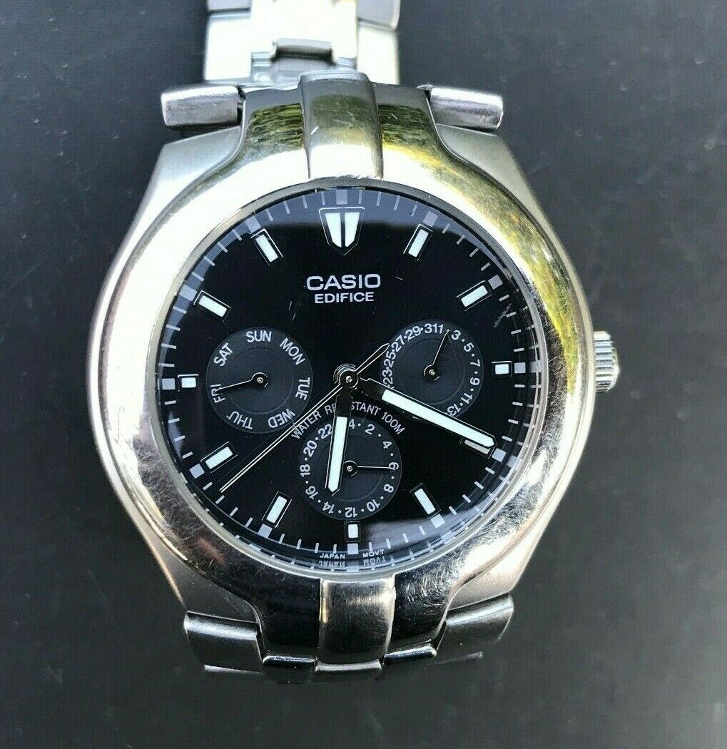 CASIO Edifice EF 304 1343 Stainless Steel 37mm Watch New Battery WatchCharts Marketplace