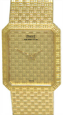 Piaget Tradition 18k Yellow Gold Mens Quartz Watch on Bracelet