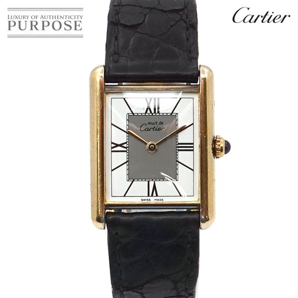 [Battery replaced] Cartier Cartier Must Tank Vermeil Vintage Ladies