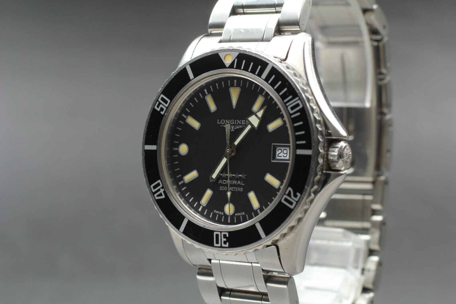 Exc+5] Vintage Longines Admiral Five Star 7463 Diver 38mm