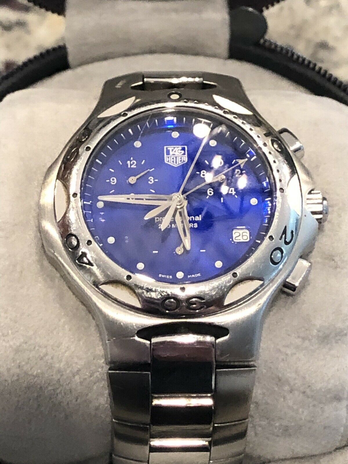 Tag Heuer Men s Kirium Professional 200m Blue Chronograph Watch