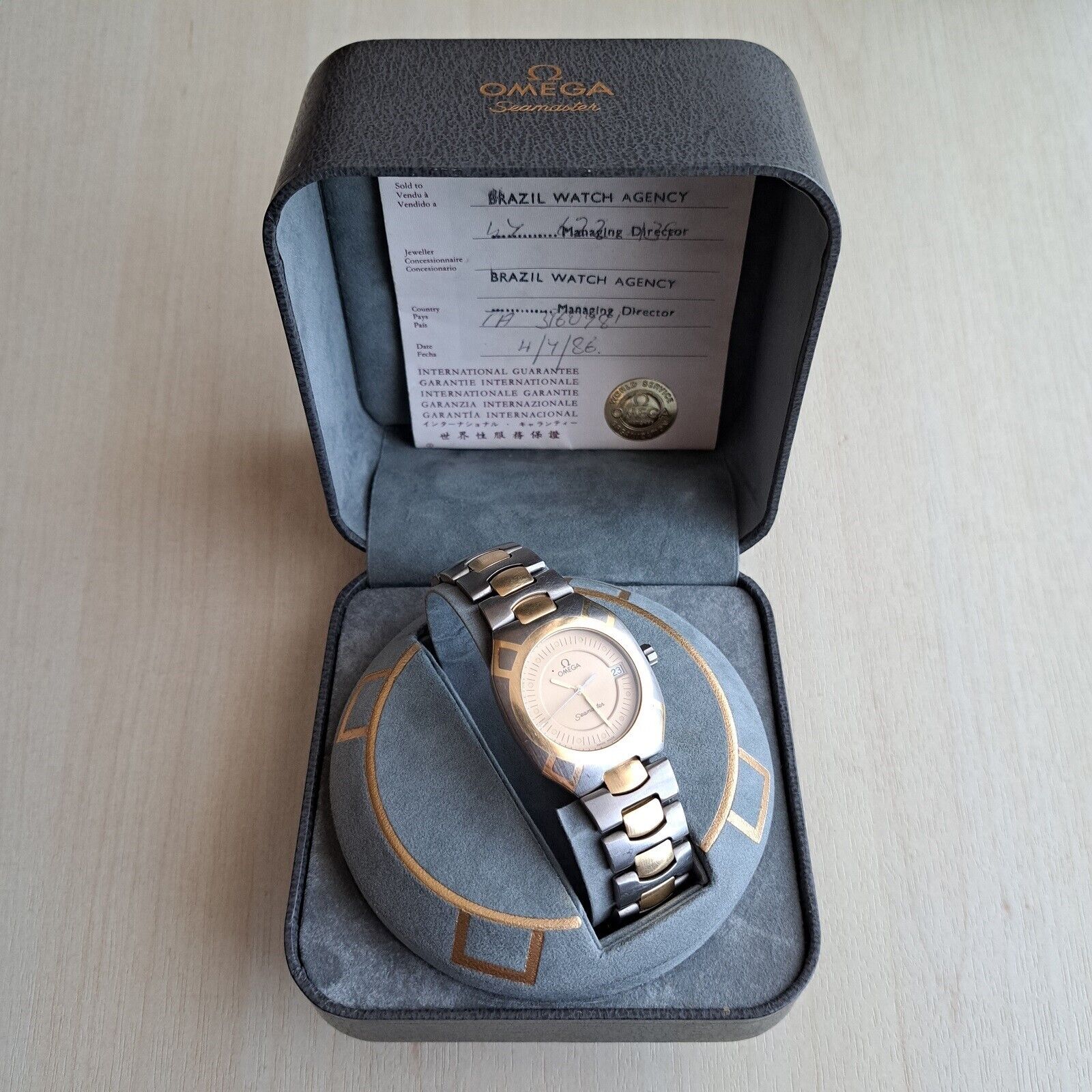 OMEGA Seamaster 120m - TITANE QUARTZ - 18K Gold links