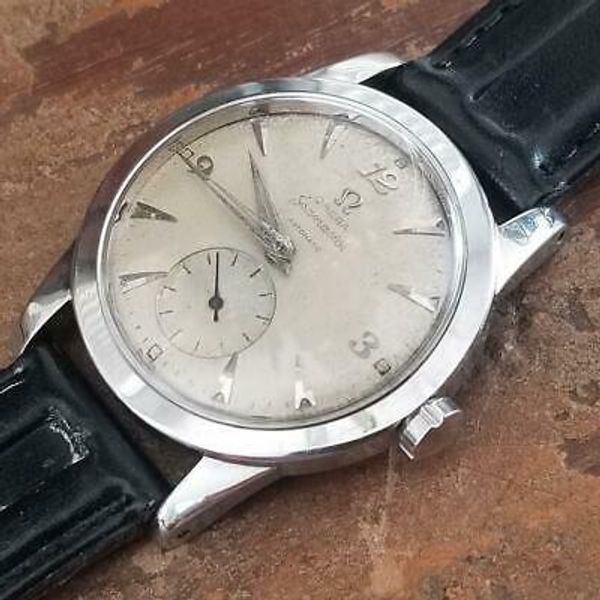 EXCELLENT 1951 OMEGA SEAMASTER BUMPER AUTOMATIC ST STEEL GENTS WATCH ...