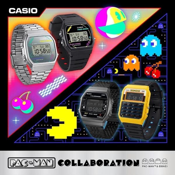 Montre Casio Vintage Bluetooth® Pac-Man™ – édition Collector 38 Mm Pour Homme, Digitale Et Rétro