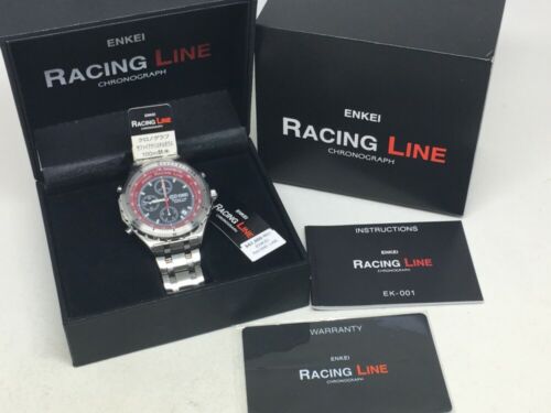 ENKEI RACING LINE Chronograph Sport Watch Red EK-001-RBK Wheels