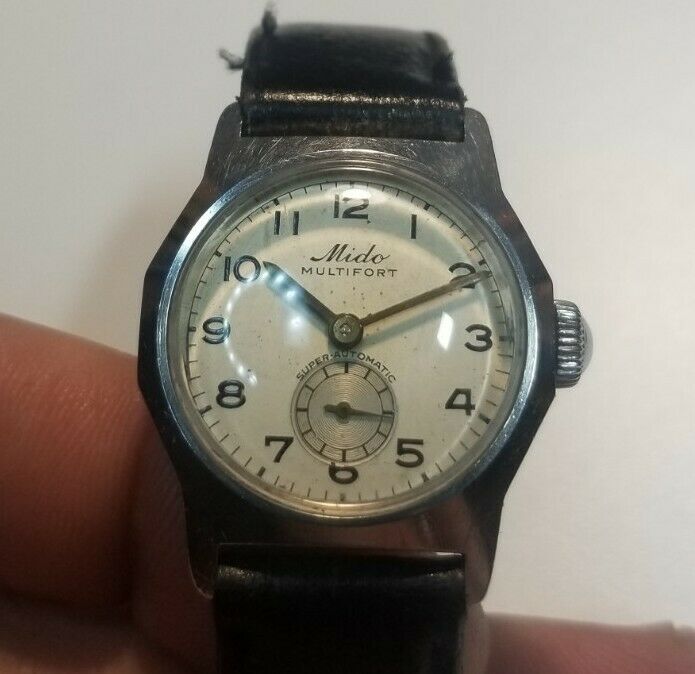 Montre Militaire Rare Mido De Frece Super Automatique - Années 1940, Armée Américaine