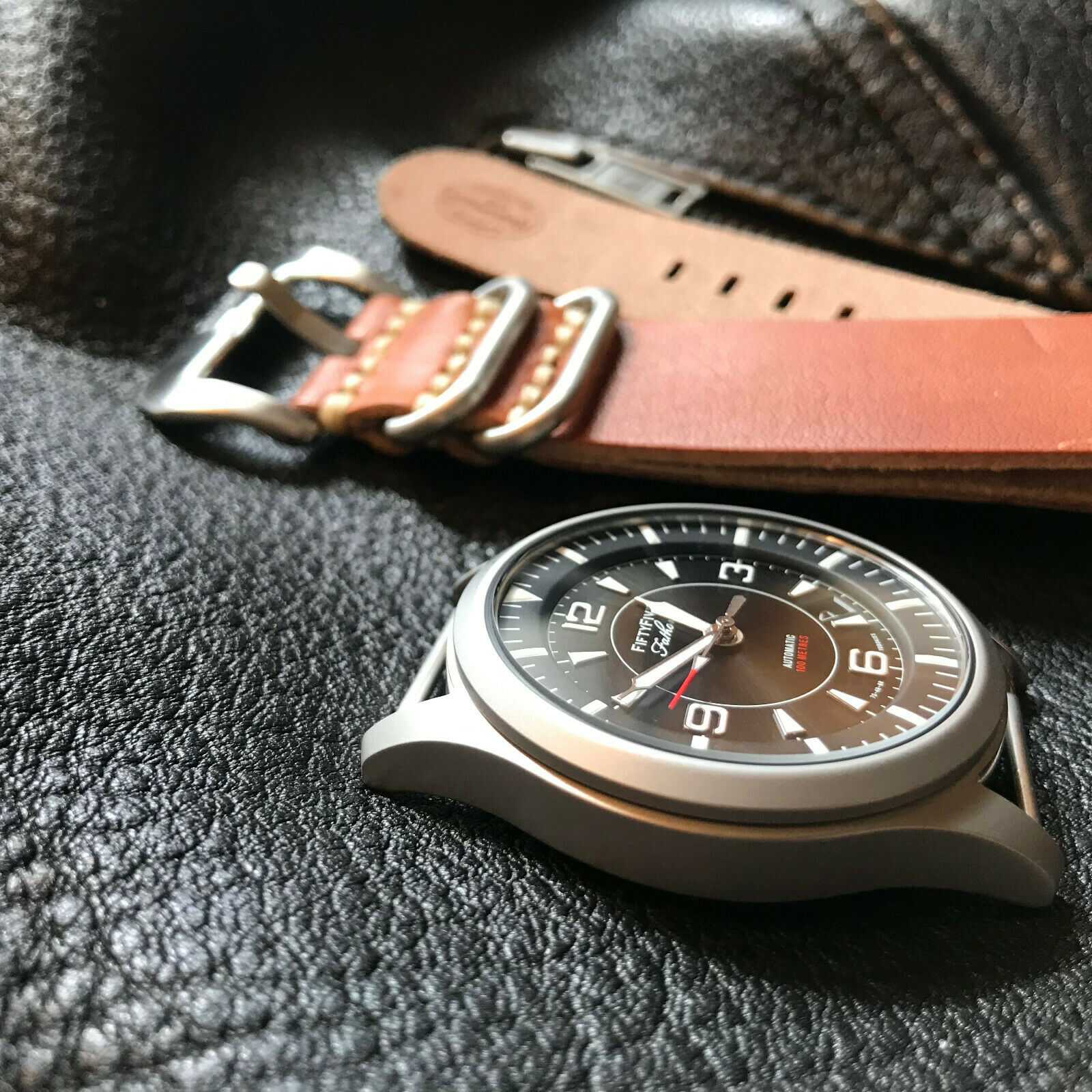 Custom Seiko 5 SNZG Automatic Field Military watch FFF NH35
