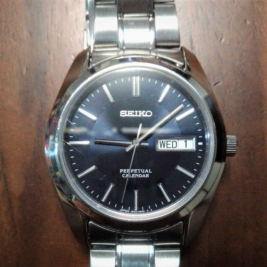 SEIKO Watch Men's 8F33-0040 Perpetual Calendar Wrist Watch