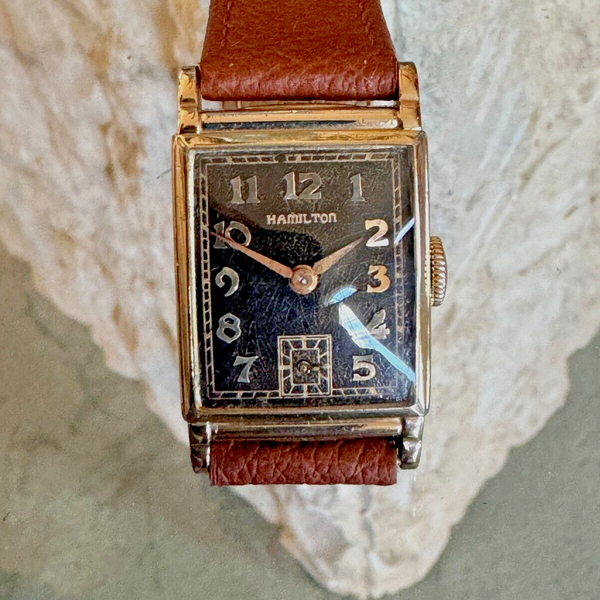 BLACK BEAUTY 1948 Hamilton EATON Men's vintage watch, seldom seen