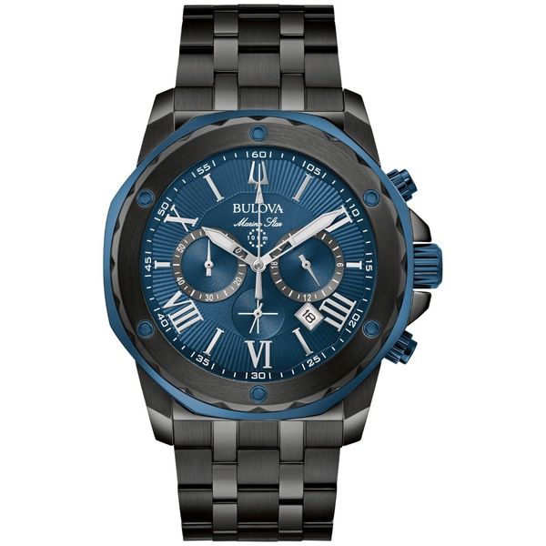 Orologio Bulova Marine Star Uomo | Cronografo Quarzo 43mm | Quadrante Blu E Acciaio Dorato | Impermeabile 100m