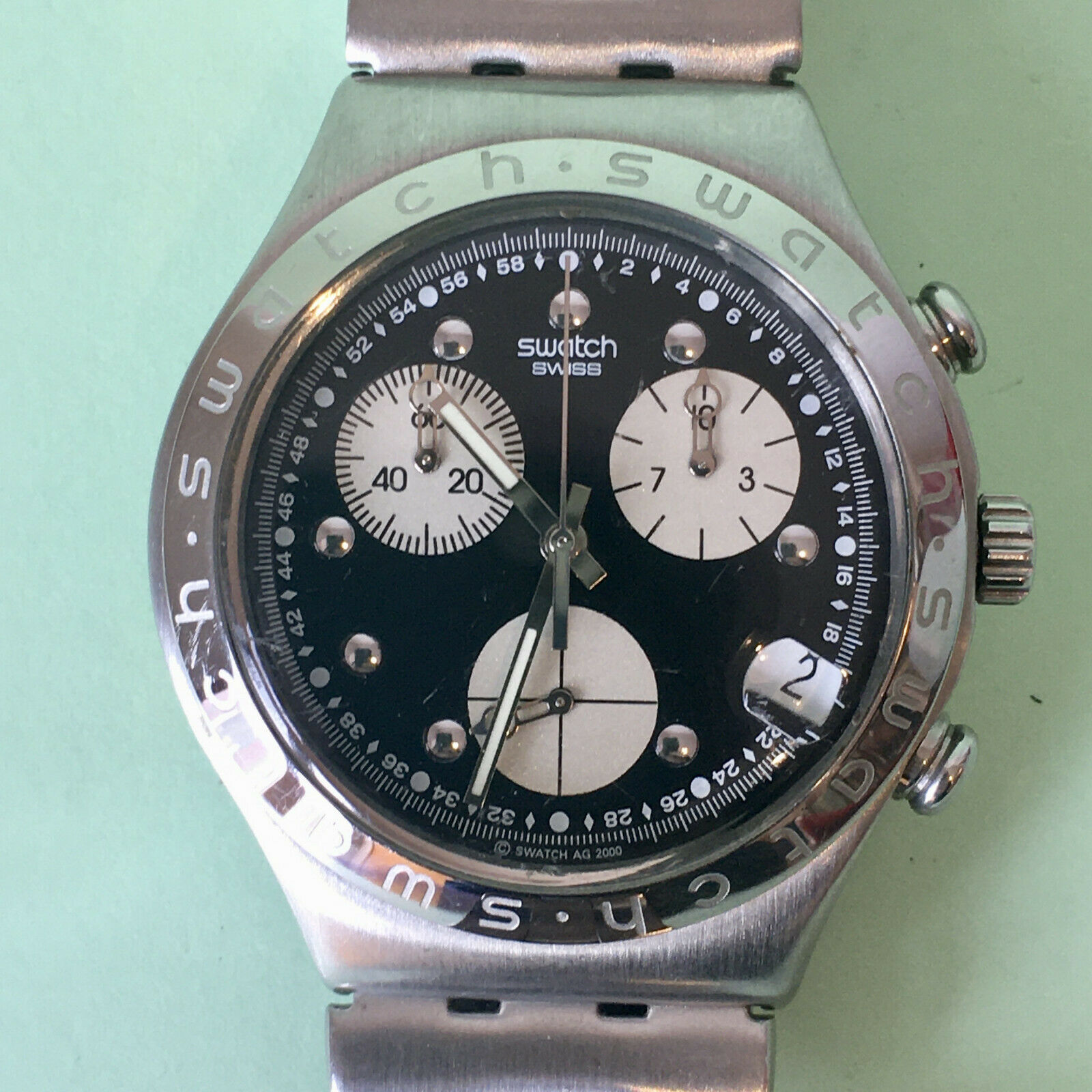 SWATCH WATCH - WISDOM (2001) - IRONY - CHRONO - YCS427G - WORKING 