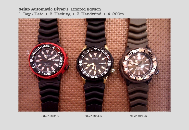 WTS FS Seiko SRP233 SRP234 SRP236 200m Hacking Handwinding Tuna Limited Edition WatchCharts Marketplace