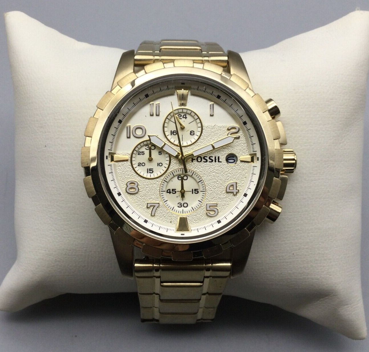 Fossil dean chronograph gold best sale