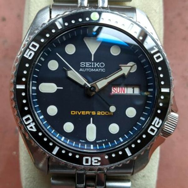 Seiko skx Automatic Divers Watch 7s26a Sapphire and ceramic upgrade ...