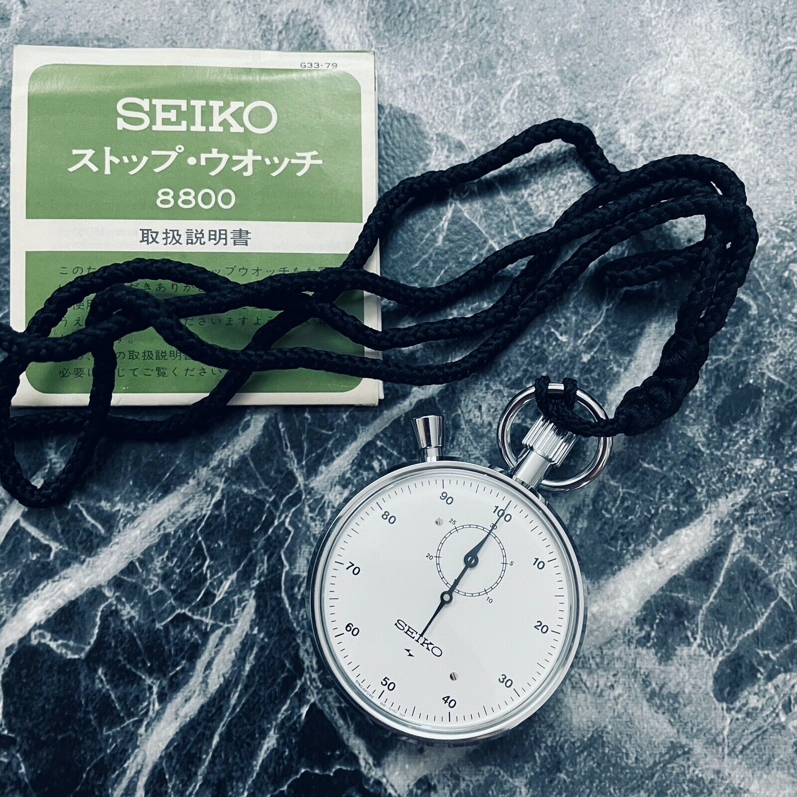 Vintage SEIKO STOPWATCH 88 5061 Vintage Hand Winding White Dial