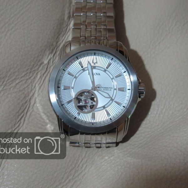 Bulova 96A100 Affordable Auto Dress Watch w. Display Back