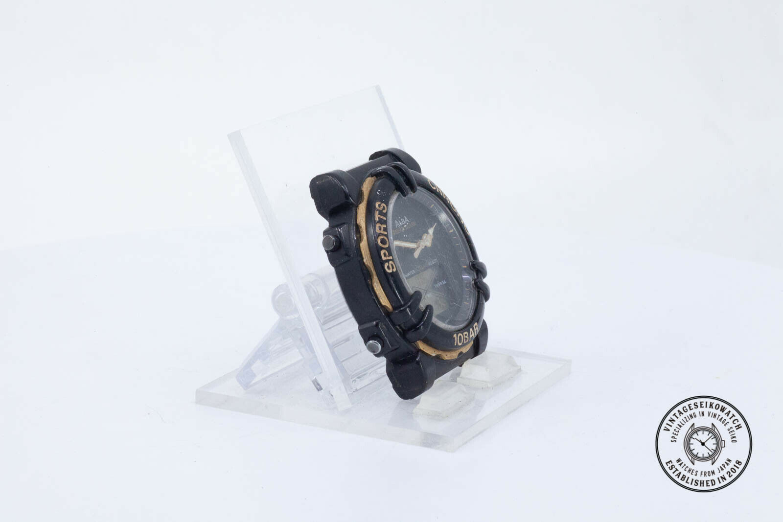 VINTAGE ALBA SEIKO V061-6000 DIGI ANA SPORTS CHRONO MENS WATCH 