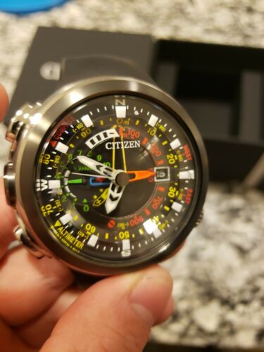 CITIZEN Eco Drive Altichron Cirrus BN4035-08E Date Altimeter