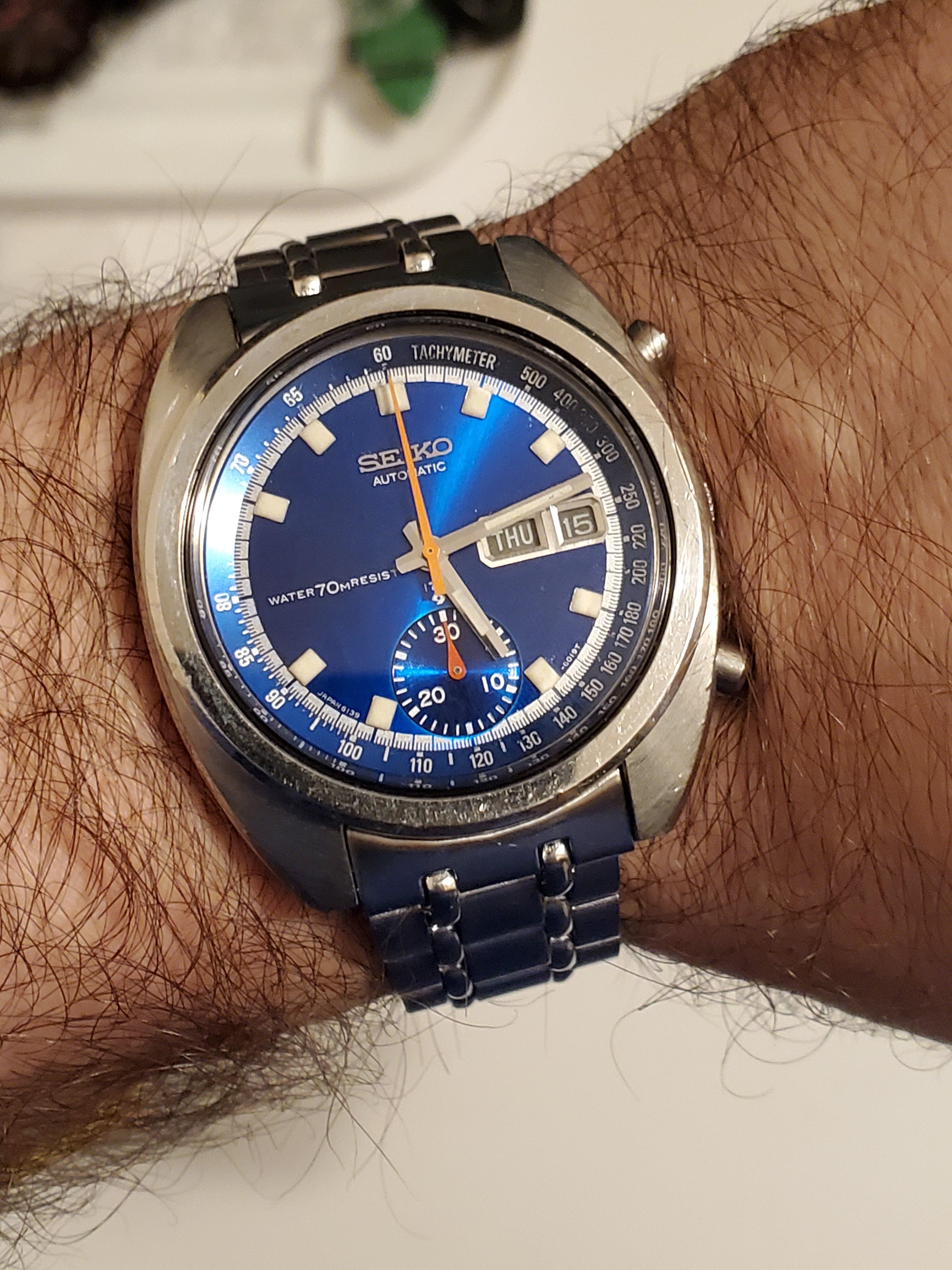 [WTS] Seiko 6139-6019 Blue Speed Timer Resist - 