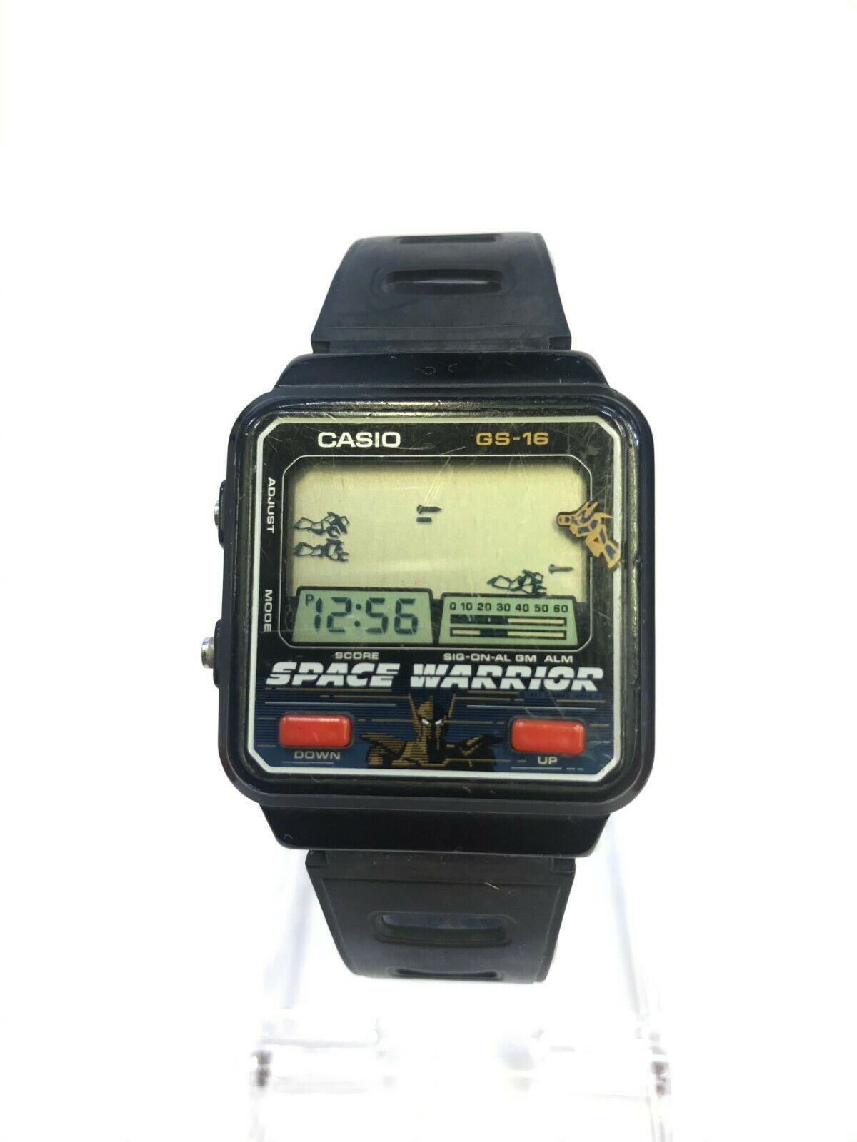 Used Casio GS-16 Space Warrior Game Digital Watch Rare Vintage