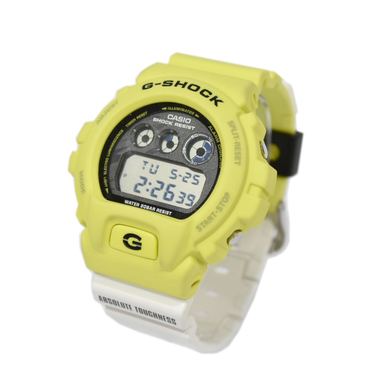Used] CASIO G-SHOCK Watch DW-6900TGA-9JF Yellow / White [060621