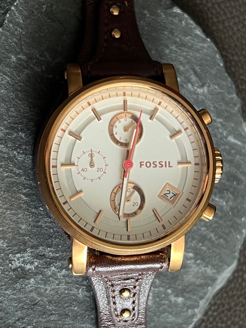 Fossil original boyfriend chronograph hotsell leather watch