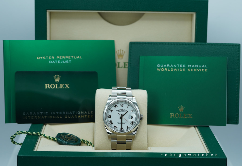 FSOT: Rolex 126200 DATEJUST 36 WHTE ROMAN DIAL OYSTER BAND FSOT: Rolex 126200 DATEJUST 36 WHTE ROMAN DIAL OYSTER BAND