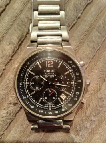 edifice casio chronograph wr 100m