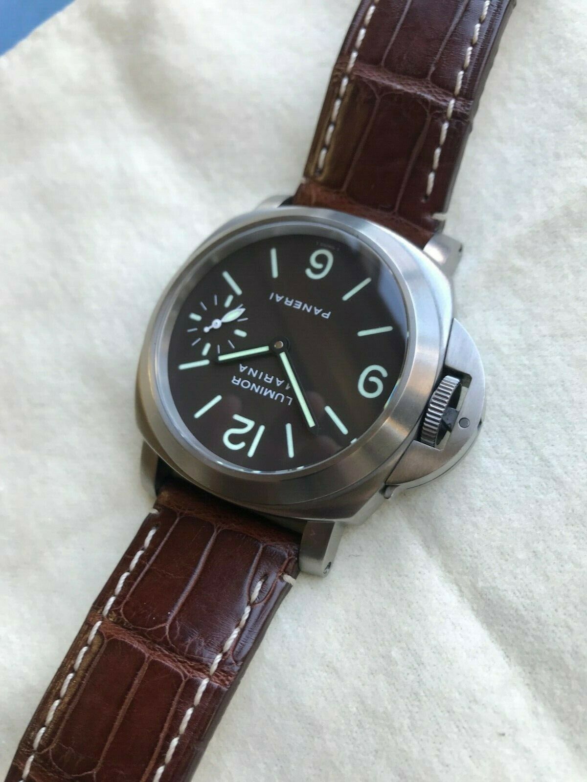 Panerai PAM 117 Luminor Marina Destro titanium tobacco dial