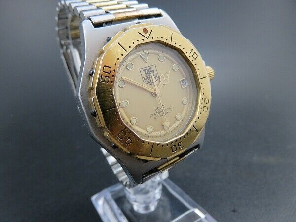 TAG HEUER 3000 Professional 935.406 Quartz Watch 18K Gold Plated