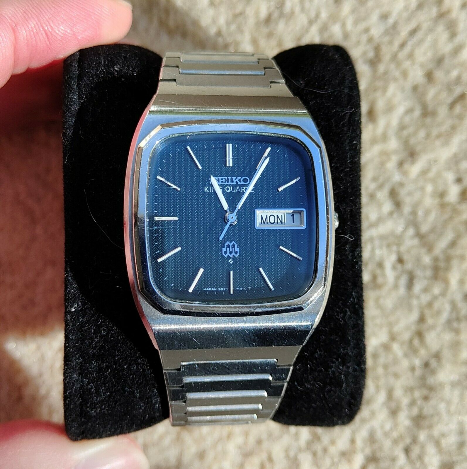 RARE vintage Seiko King Quartz Blue Dial 9923-5010 twin quartz