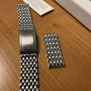 Forstner 9-Row Beads of Rice Stainless Steel Watch Bracelet