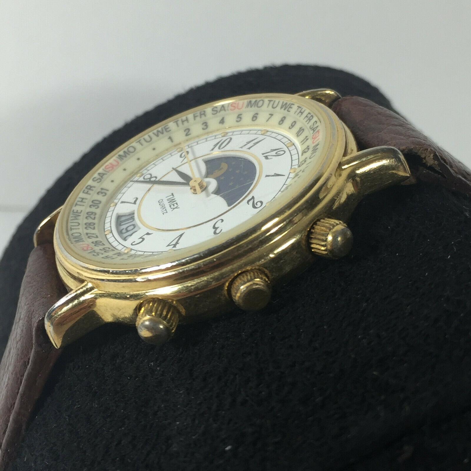 Timex Mens Day Date Sun Moon Phase Perpetual Calendar Timex 364T