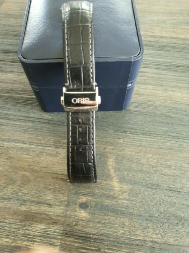 ORIS 21mm Black OEM Leather Strap Deployant Clasp 07 32 18 40