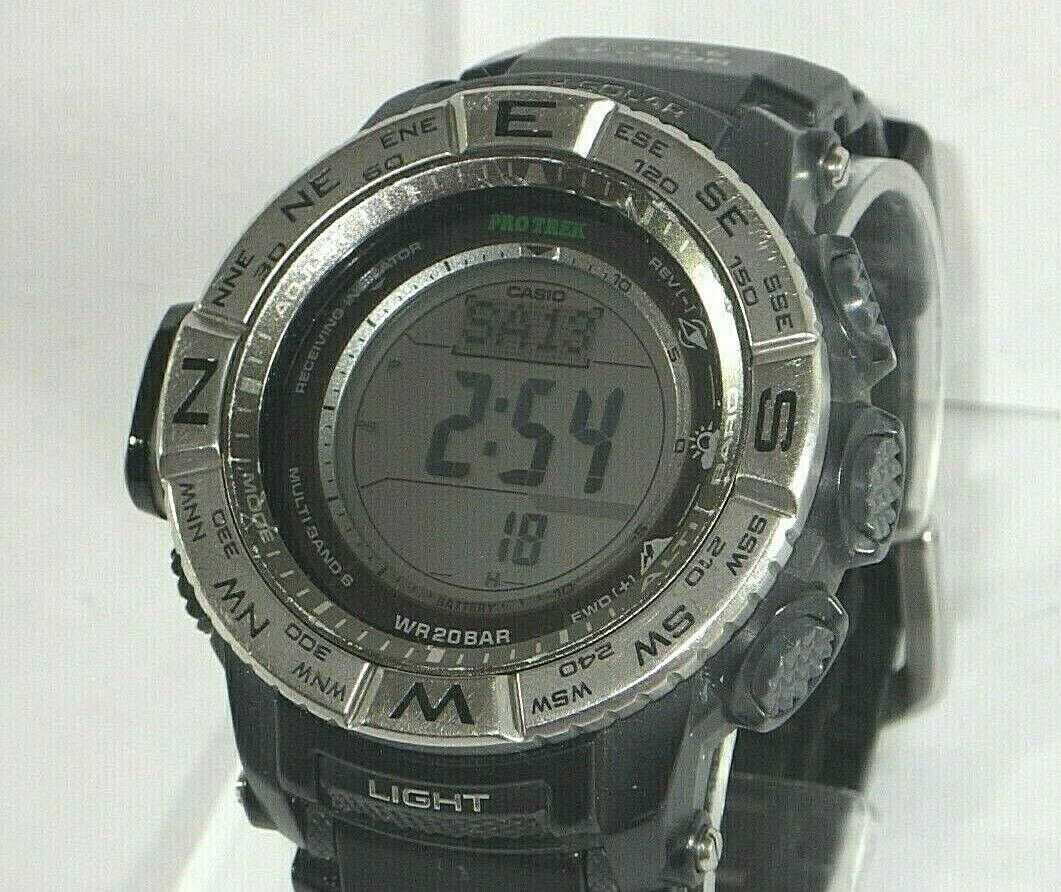 casio men's pro trek prw3500 solar powered atomic digital watch