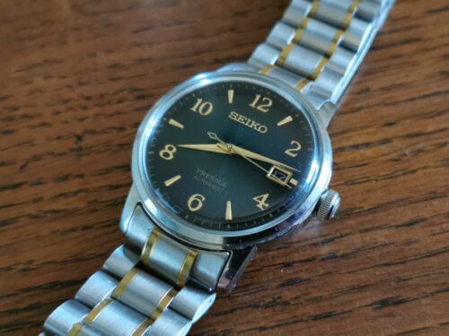 Seiko Presage Mens Automatic Date Watch 4R35 04A0 Display Case