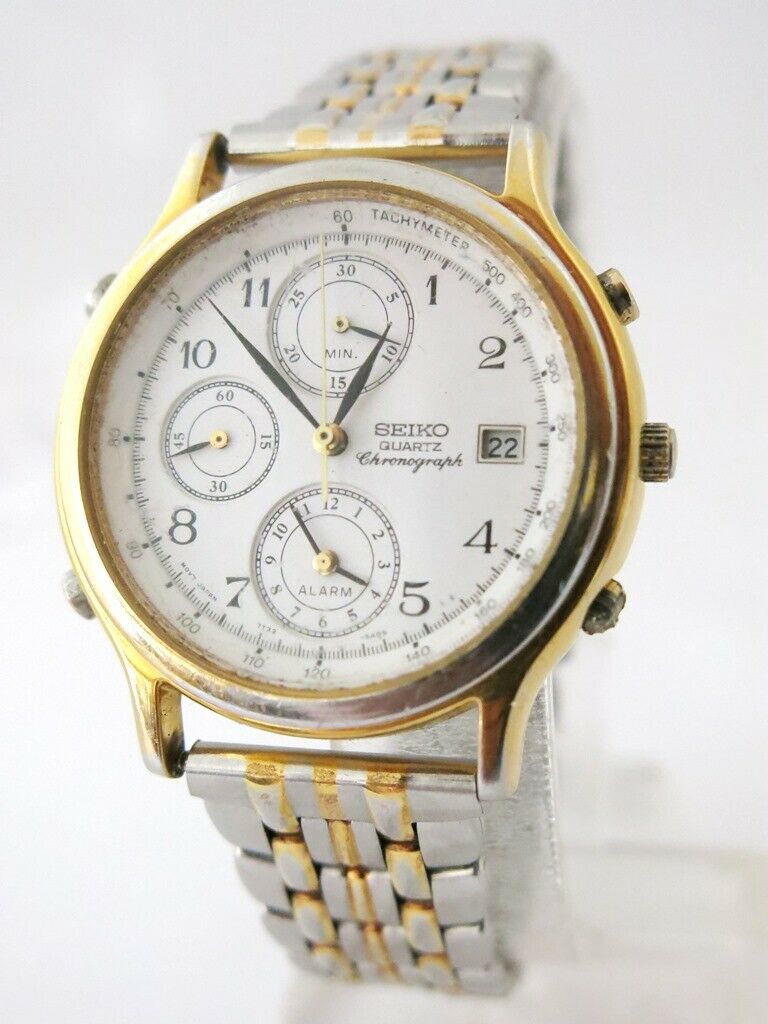 Seiko 7T32B Movement Chronograph Alarm Sports Watch Japan For Parts Or  Repair | WatchCharts