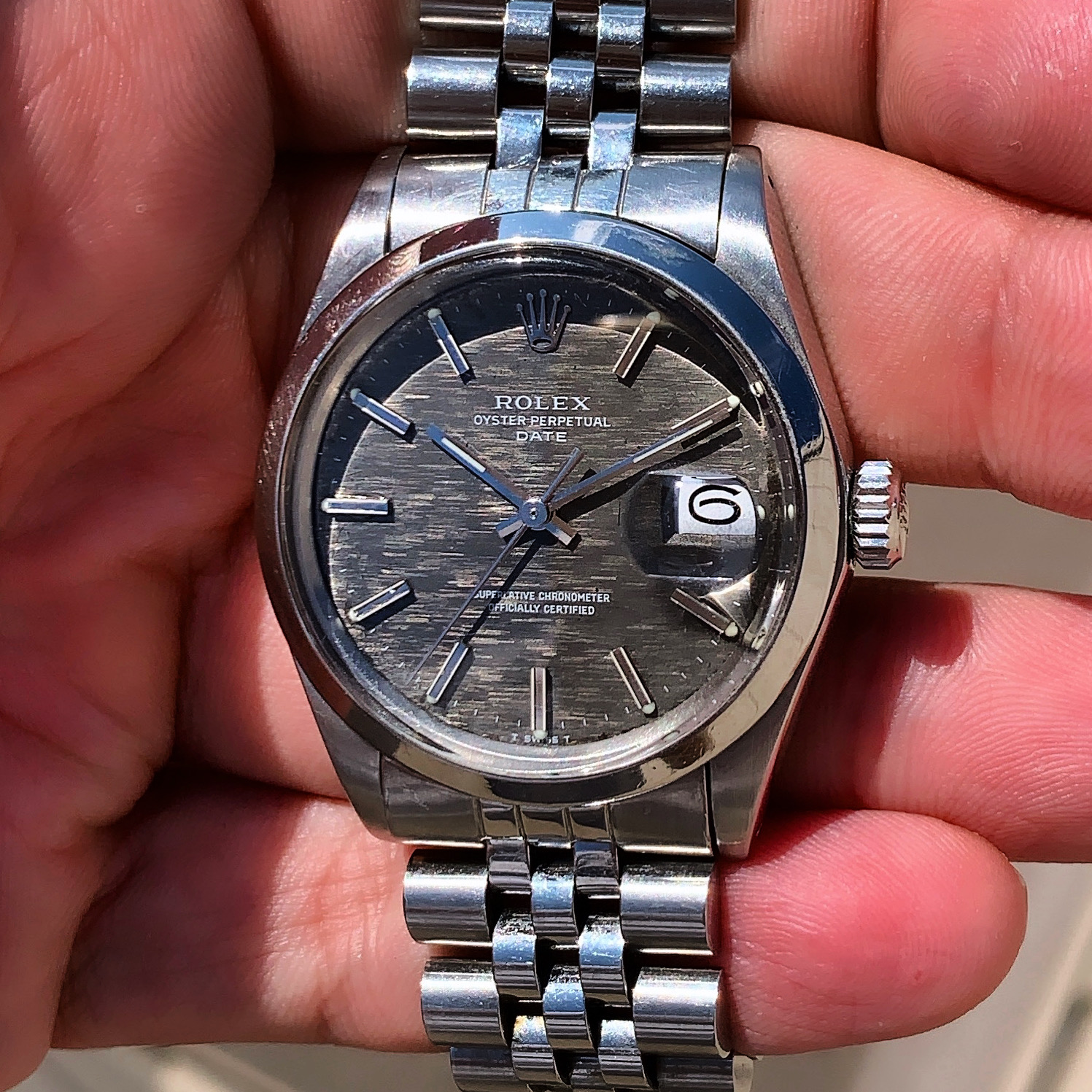 WTS Rare Charcoal Rolex Date with Jubilee WatchCharts Marketplace