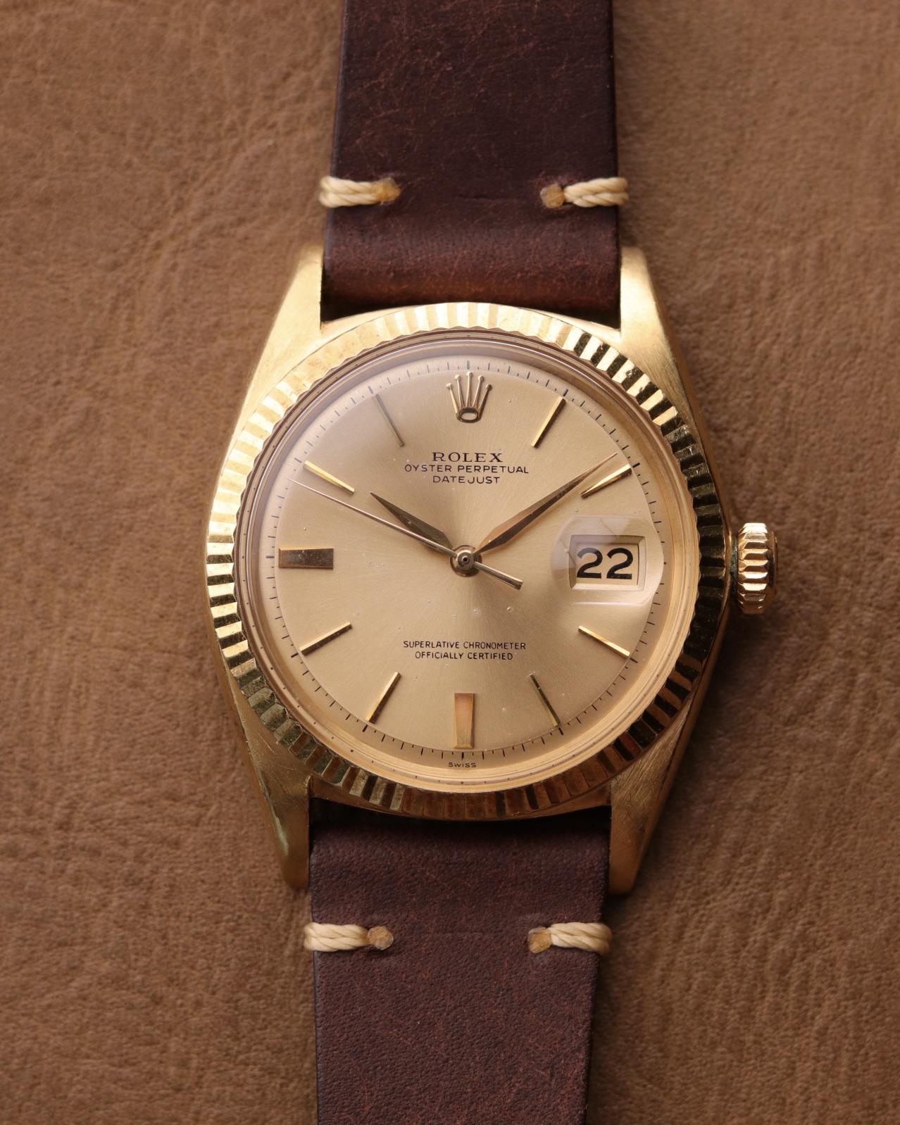 WTS 1963 Rolex Datejust 1601 18kt Doorstop Dial WatchCharts