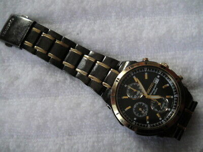 Seiko chronograph 100m Analogue Quartz Cal. 7T62 0FY0 GOLD