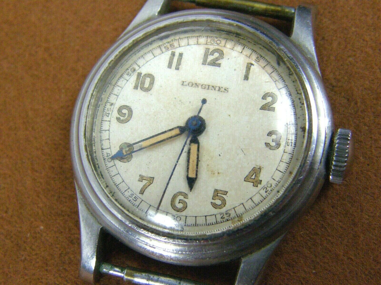 LONGINES SEI TACCHE 33MM CALIBER 10L CENTER SECONDS WW2 Era