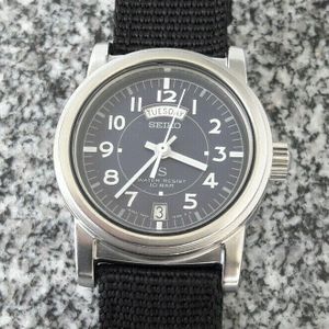 Seiko Sus Military Day Date 7n33 6050 Quartz Japan Watch Watchcharts