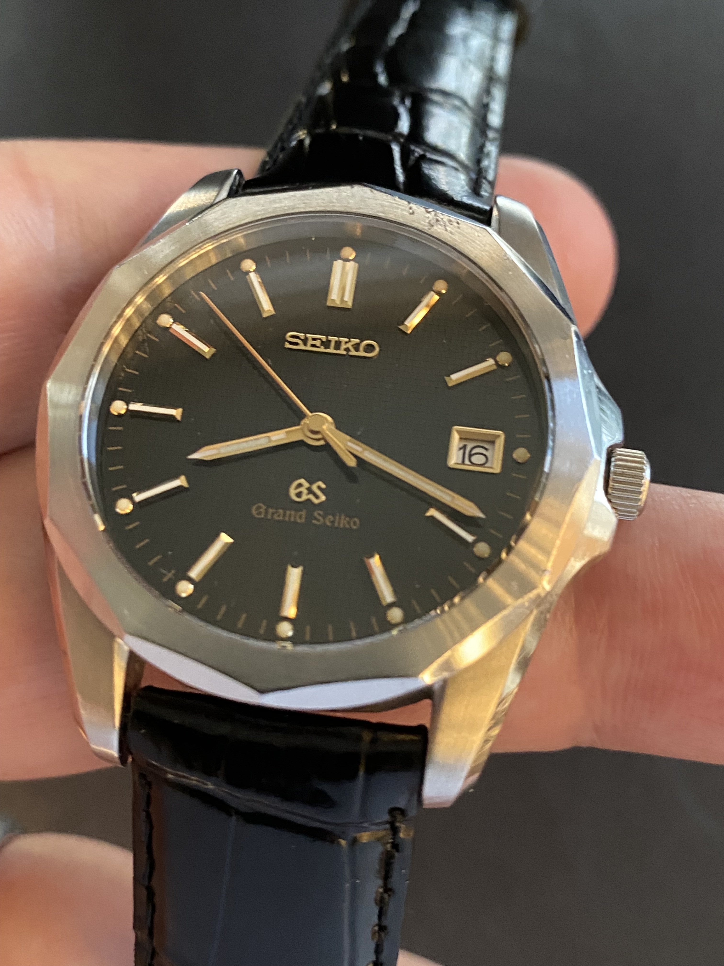 Grand Seiko SBGF005 (ref. 8J56-8010) - black waffle dial, very