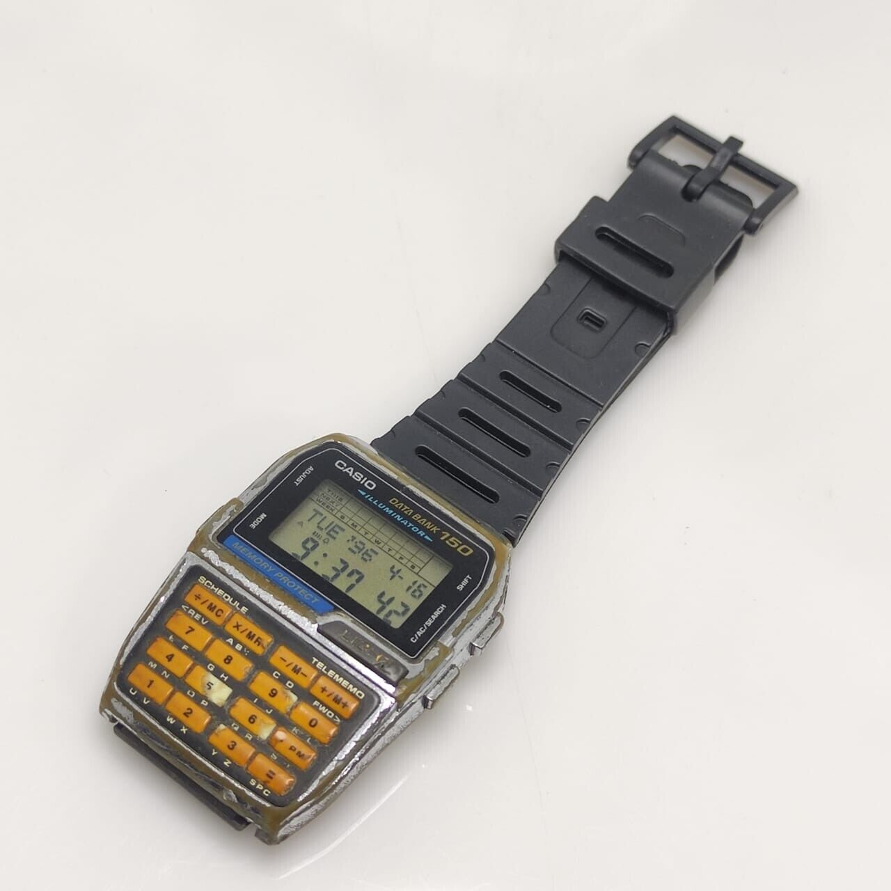 Casio Data Bank DBC-1500 Mod.1477 Calculator Men's Watch 