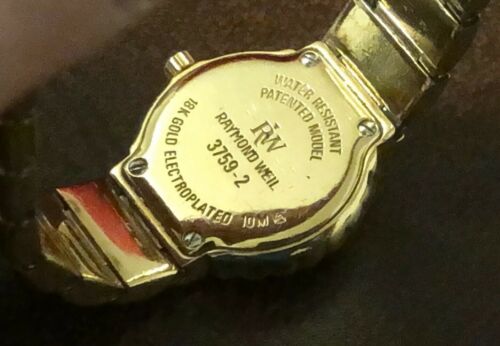 Raymond Weil Nabucco 18K Gold Electroplated Model 3759-2 Ladies
