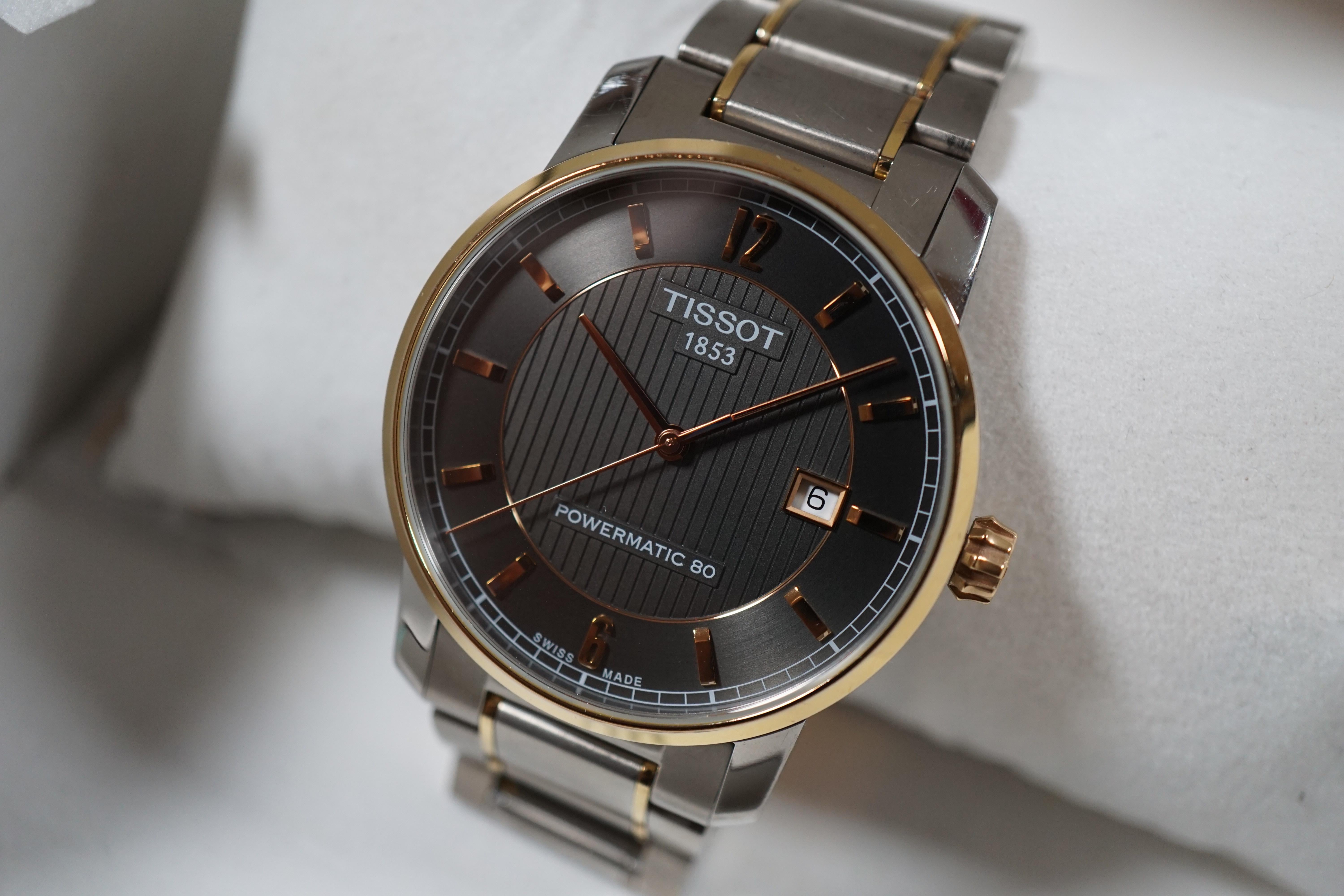 Tissot titanium shop automatic powermatic 80