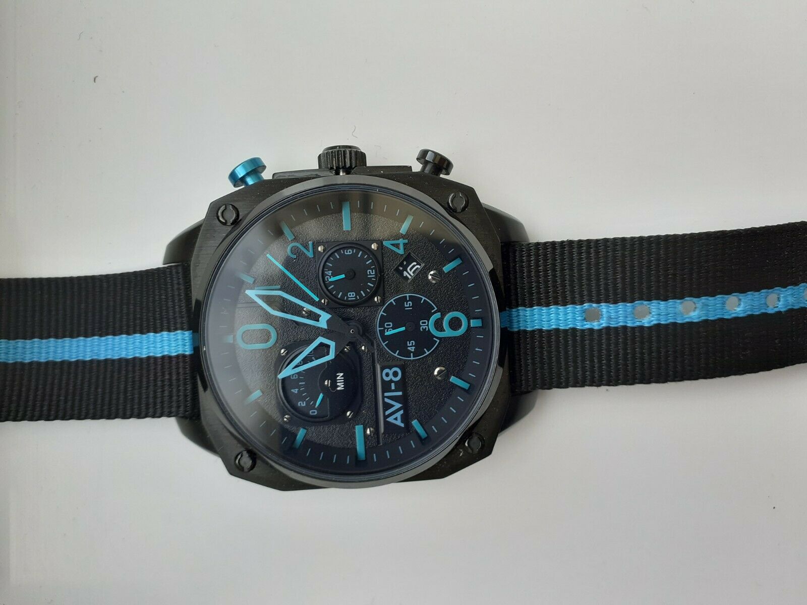 Avi 8 Hawker Hunter Blue Diamond Mens Watch WatchCharts Marketplace