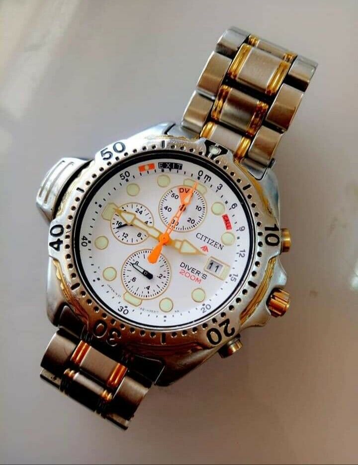 CITIZEN Promaster Aqualand Scuba Diver's Gold Men's Watch 3740